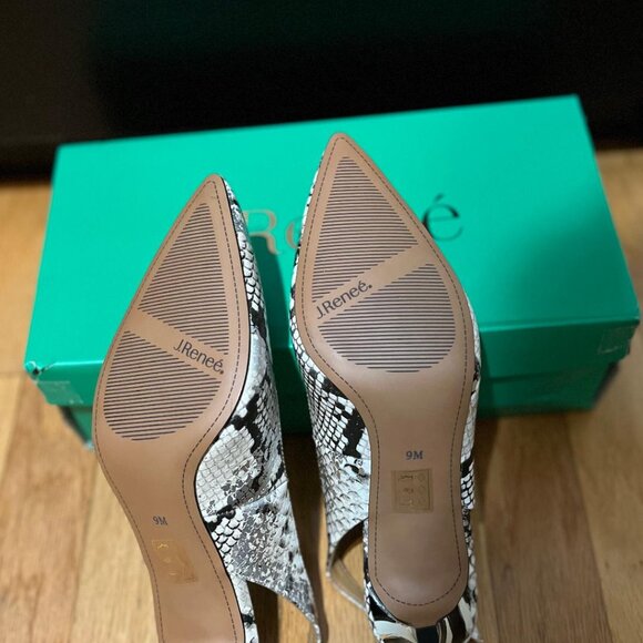 J. Renee Belamie Snake Skin Patent Leather High Heel Pumps Size 9M - Picture 5 of 6